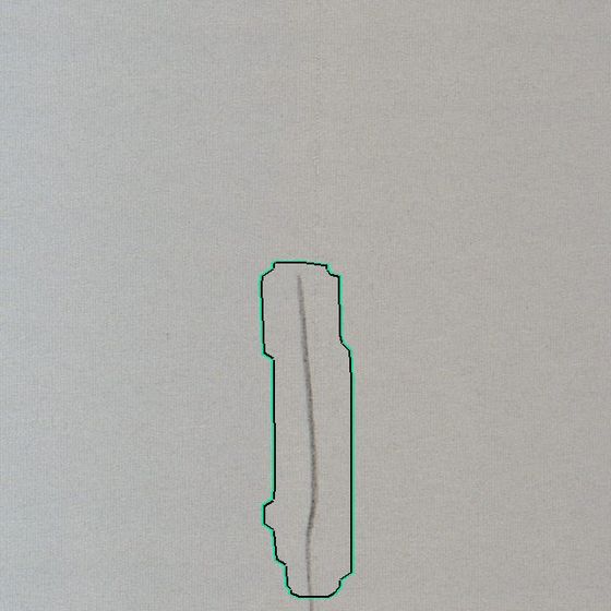 Loose thread, 20 by 72 mm