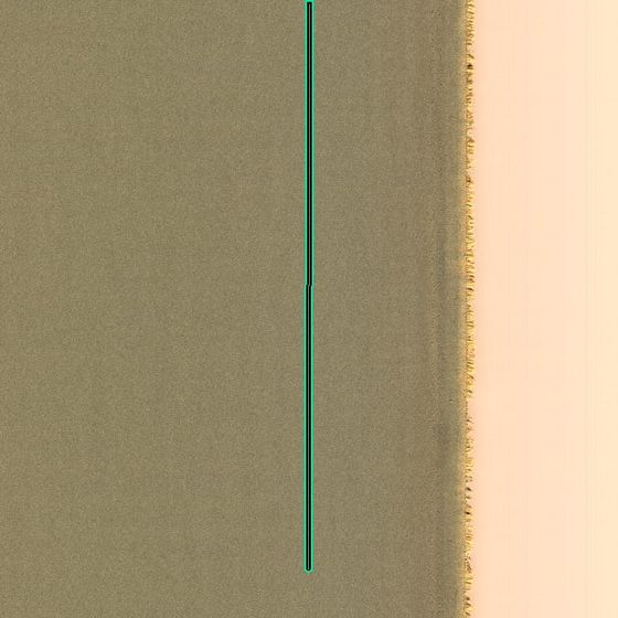 Missing yarn, 4 by 297 mm